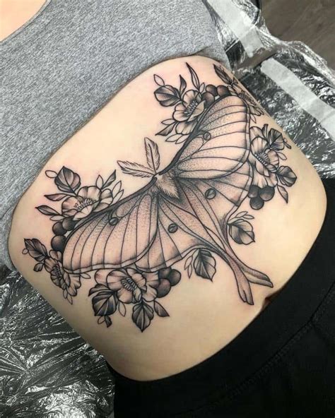 black luna moth tattoo|100 Luna Moth Tattoos: Meaning, Designs and Styles